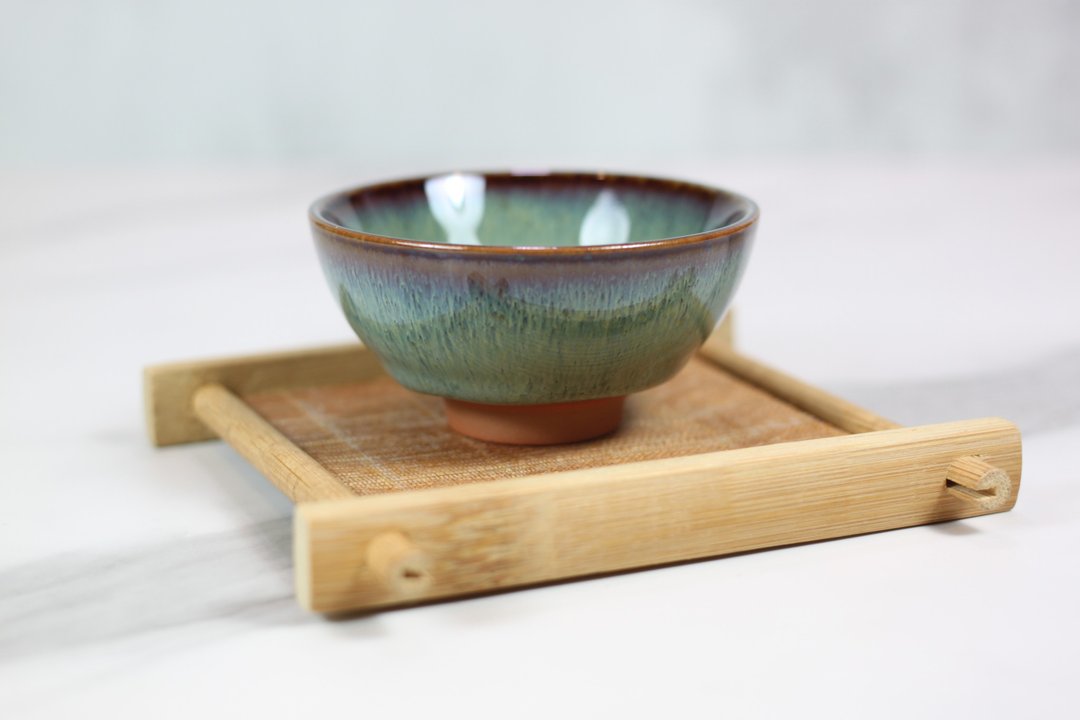 【气质生活】芳草 天目釉 圆满茶杯 莺歌陶艺名家叶敏祥作品 - 茶具/茶杯 - 陶 