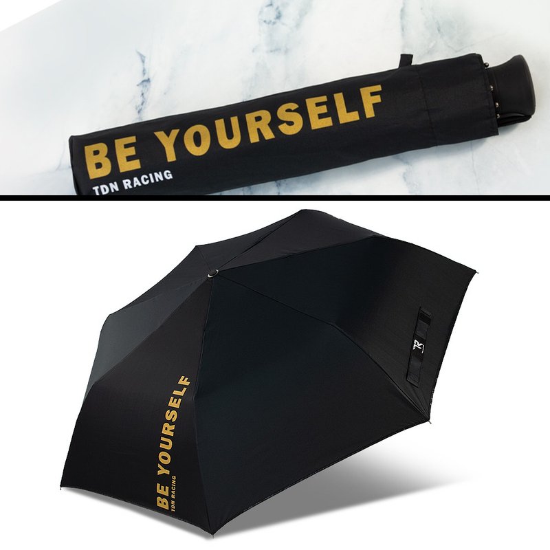 TDN BE YOURSELF加大黑胶三折魔术伞自动开收伞晴雨伞(神秘黑) - 雨伞/雨衣 - 防水材质 黑色