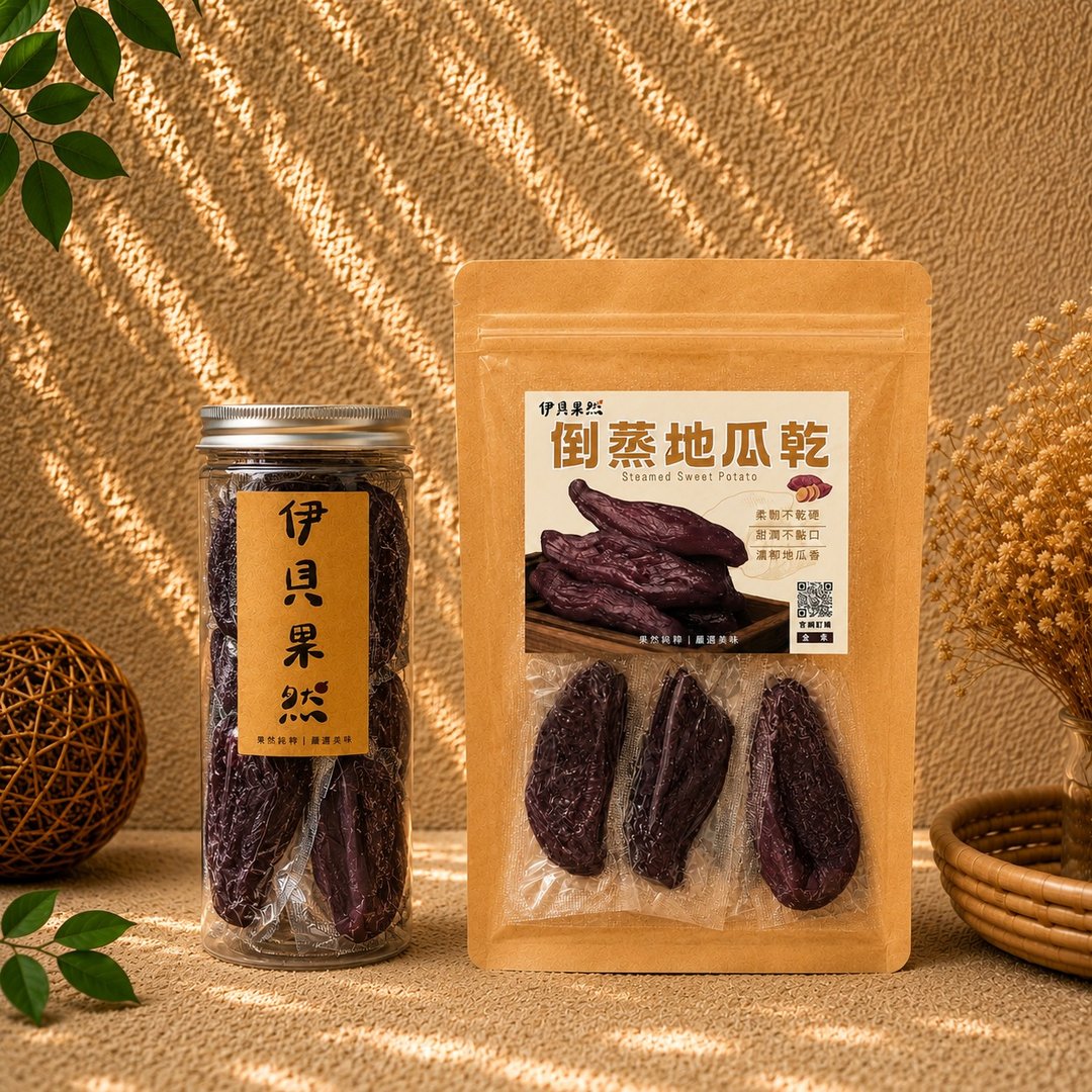 【伊贝果然】倒蒸地瓜干 紫 - 水果干 - 防水材质 