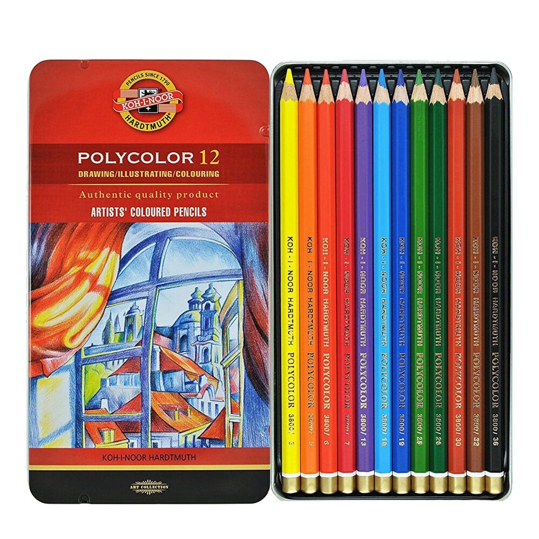KOH-I-NOOR HARDTMUTH   捷克艺术家专业油性色铅笔铁盒装-12色 - 铅笔/自动铅笔 - 其他材质 多色