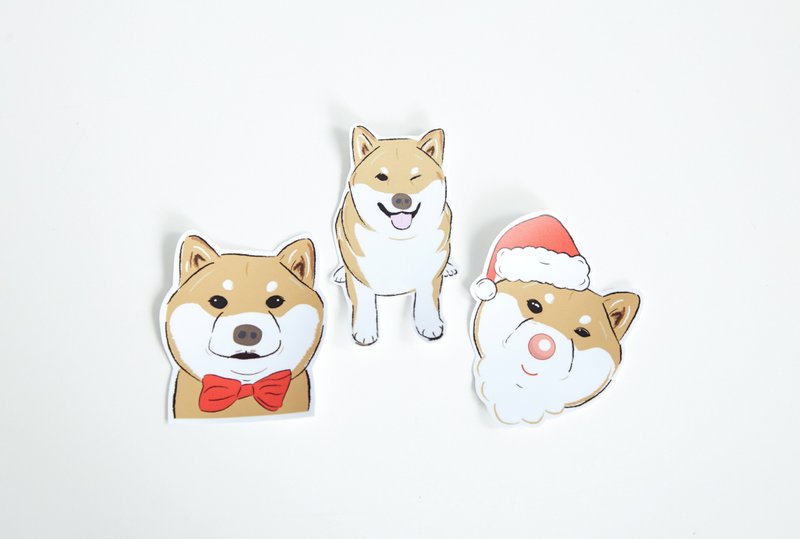 小饭团  柴柴大型防水贴纸 No.7 柴犬 行李箱贴纸 - 贴纸 - 纸 