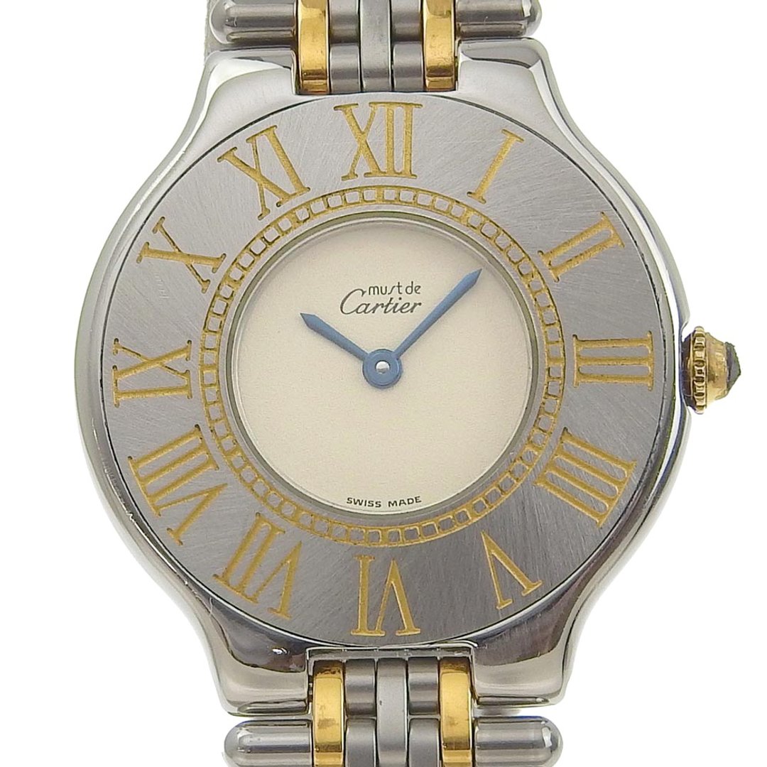 [日本直邮] 卡地亚 Must 21 腕表 Vantianne LM W10050F4 石英象牙色表盘 女士腕表 [二手] - 女表 - 不锈钢 银色