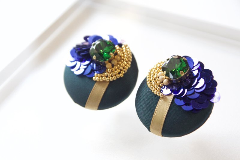 Swarovski Earrings - 耳环/耳夹 - 宝石 绿色