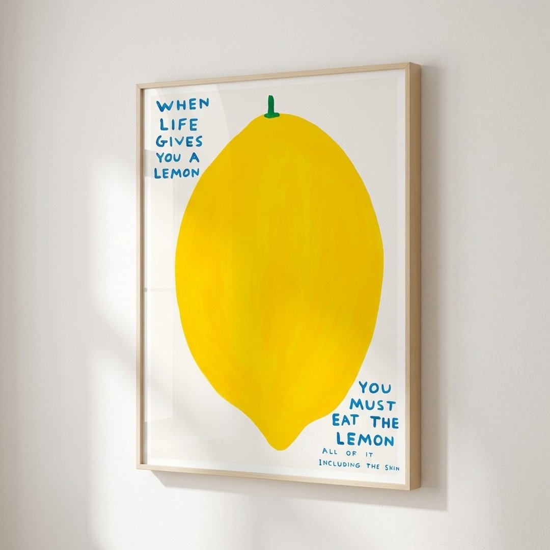 【艺术挂画】David Shrigley | 当生活给你柠檬 - 海报/装饰画/版画 - 纸 