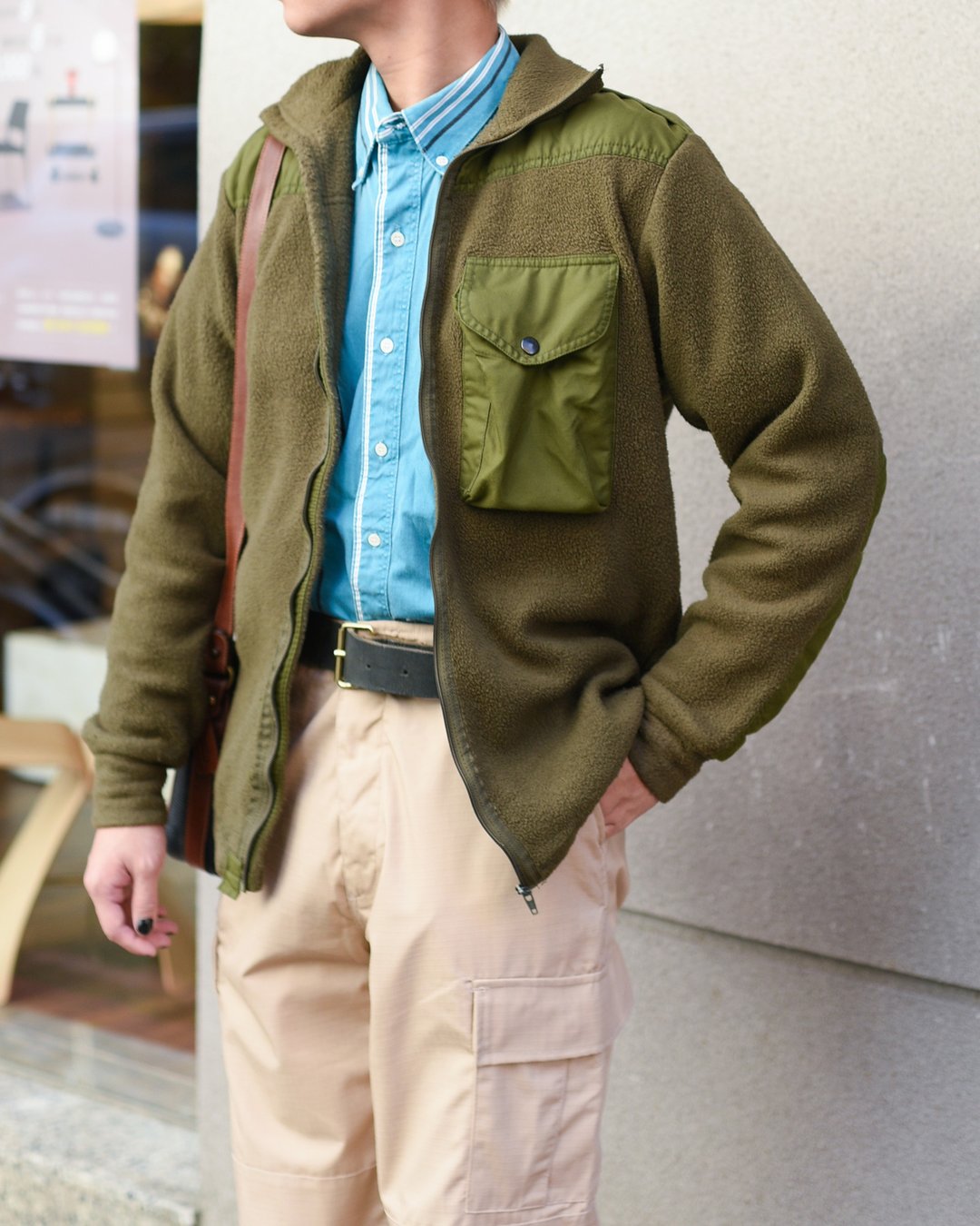 加拿大军公发 Fleece  Jacket / Vintage 古着 - 男装外套 - 其他材质 绿色