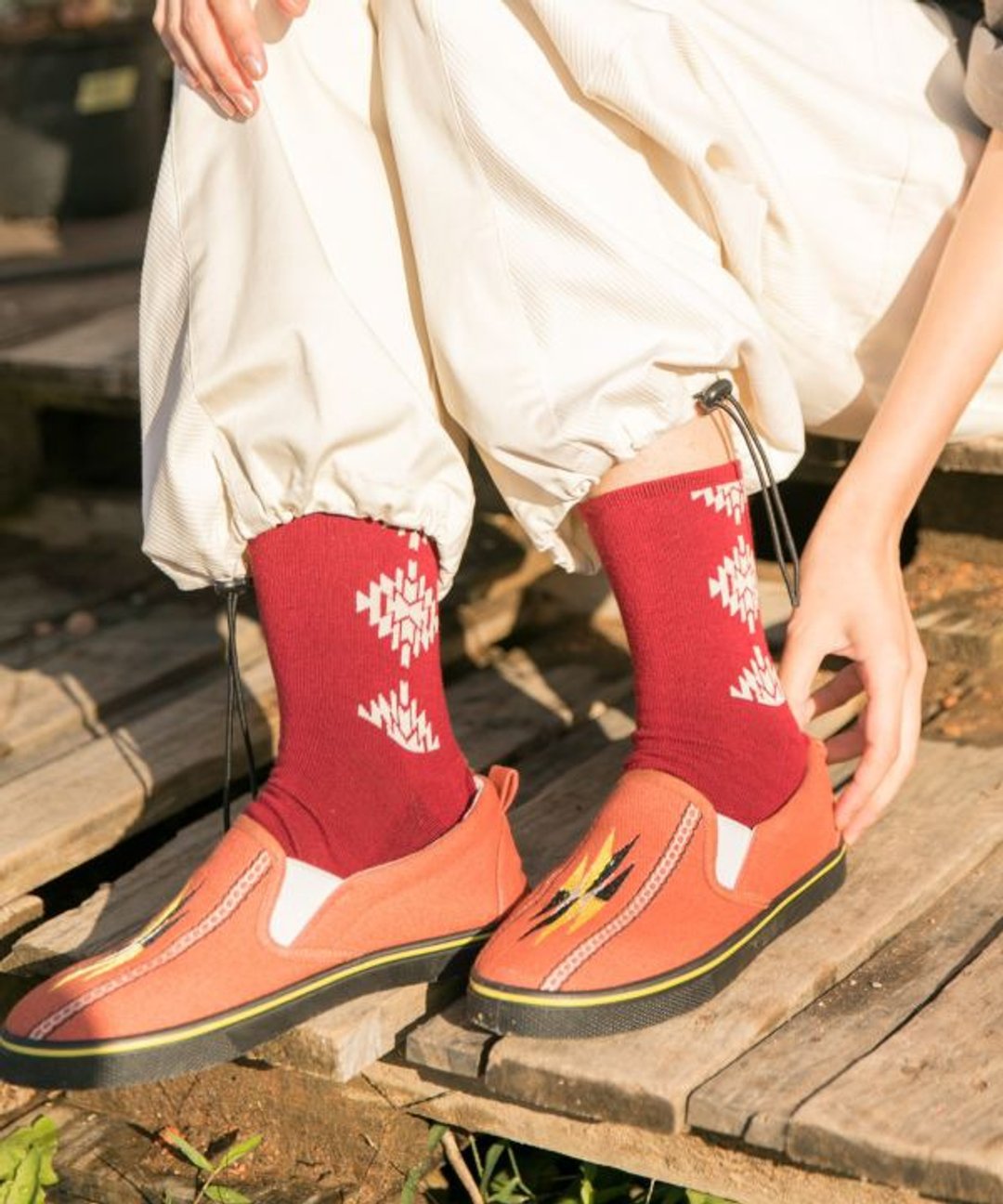 Navajo Pattern Socks 23-25cm - 袜子 - 其他材质 