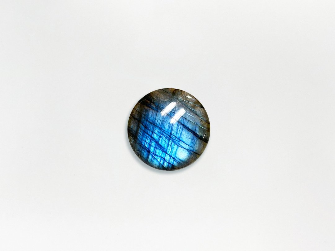 采矿 拉长石 圆形蓝光 强蓝光 - 摆饰 - 石头 