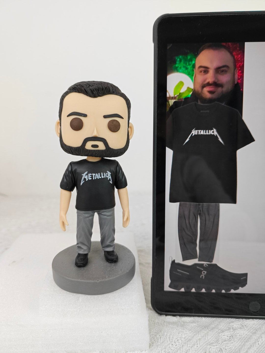 纯手工定制美国Funko Pop 自画肖像公仔娃娃男朋友老公生日礼物 - 玩偶/公仔 - 粘土 多色