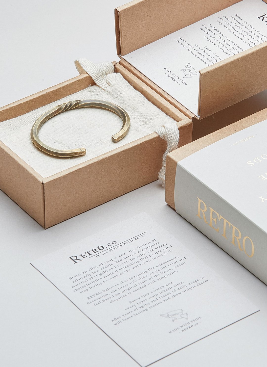 Heavyweight Reverse Hexagon Cuff 手工锻造加厚黄铜手环(做旧) - 手链/手环 - 铜/黄铜 