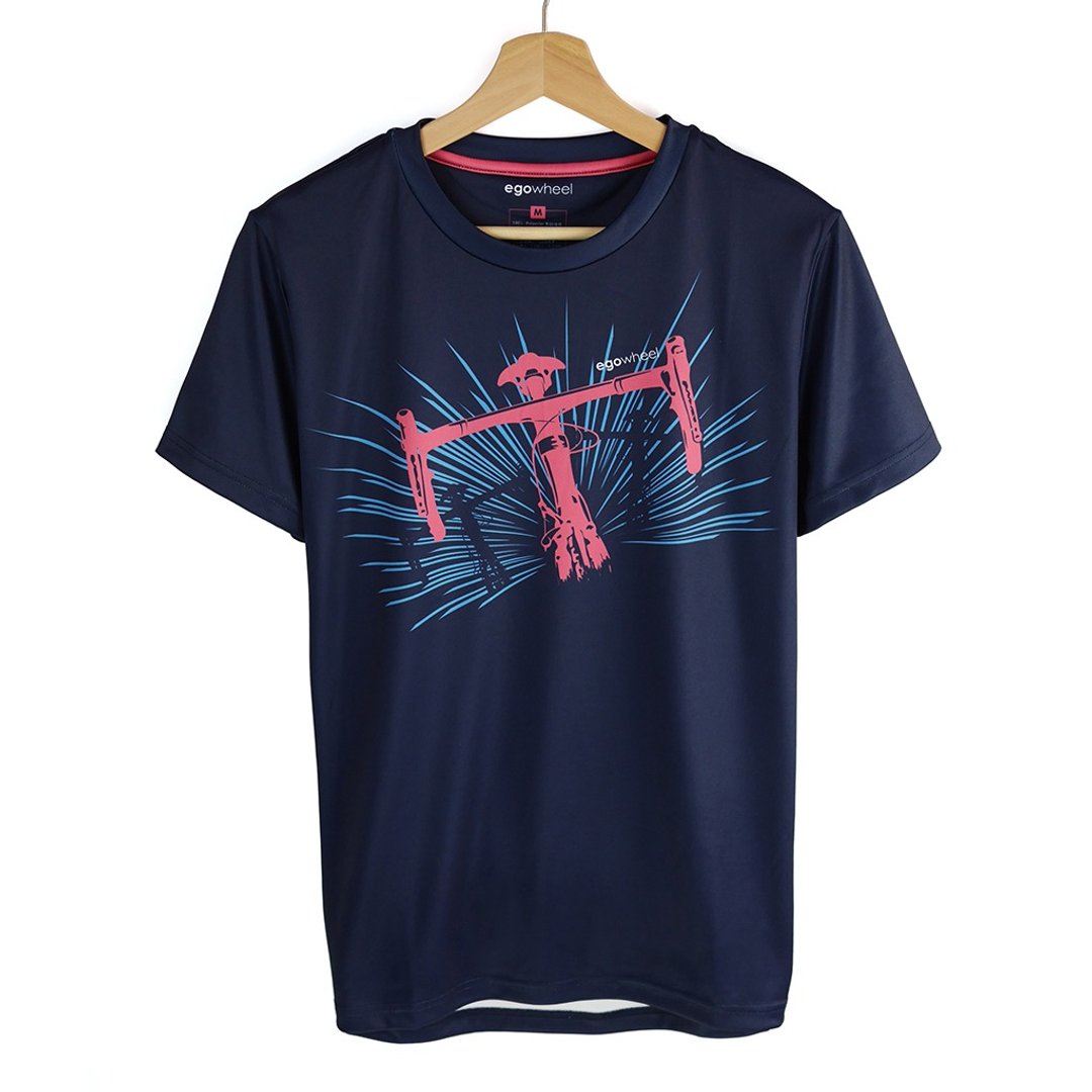 Cycling T-shirt (冲刺) 满足平日与骑车穿着的休闲车衣 - 男装上衣/T 恤 - 聚酯纤维 蓝色