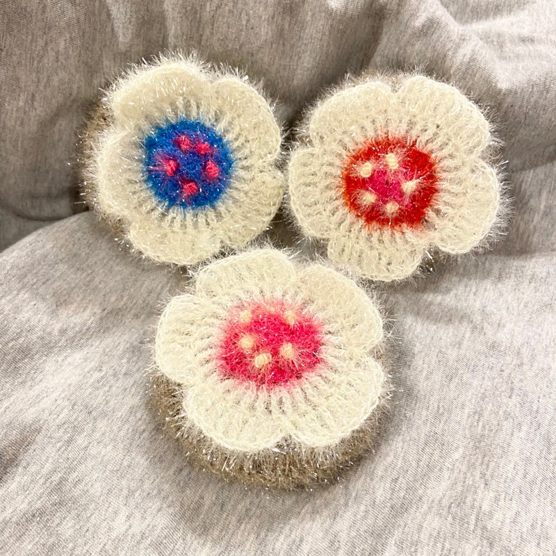 纯手工编织 樱花  手工菜瓜布 洗碗布 洗碗巾 沐浴巾 环保 韩国 - 碗盘清洁 - 其他材质 红色