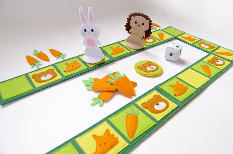 Board game from felt for kids - 桌游/玩具 - 环保材料 绿色