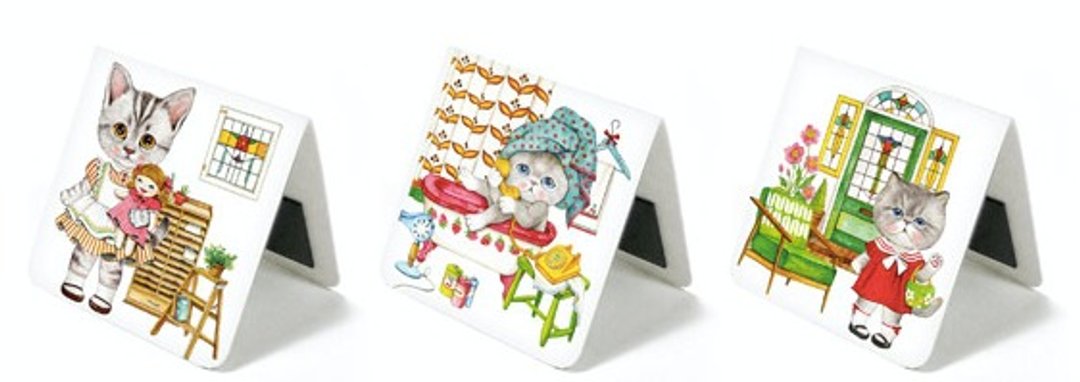&Cabinet 磁铁书签 - Cat's Room - 冰箱贴/磁贴 - 塑料 灰色