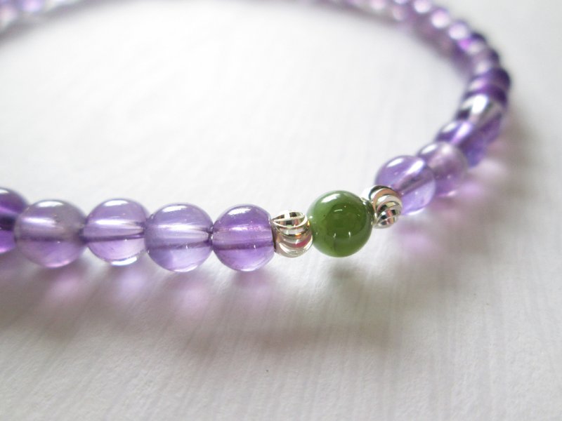 约定系列 -台湾玉紫水晶手链(限量品) - 手链/手环 - 宝石 紫色
