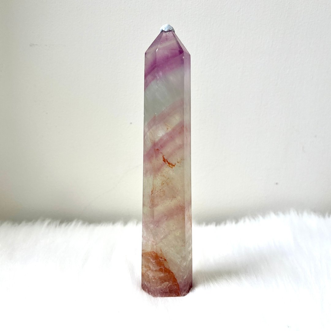 彩萤石柱 | 水晶 | 水晶柱 | 水晶摆件 - 摆饰 - 水晶 多色