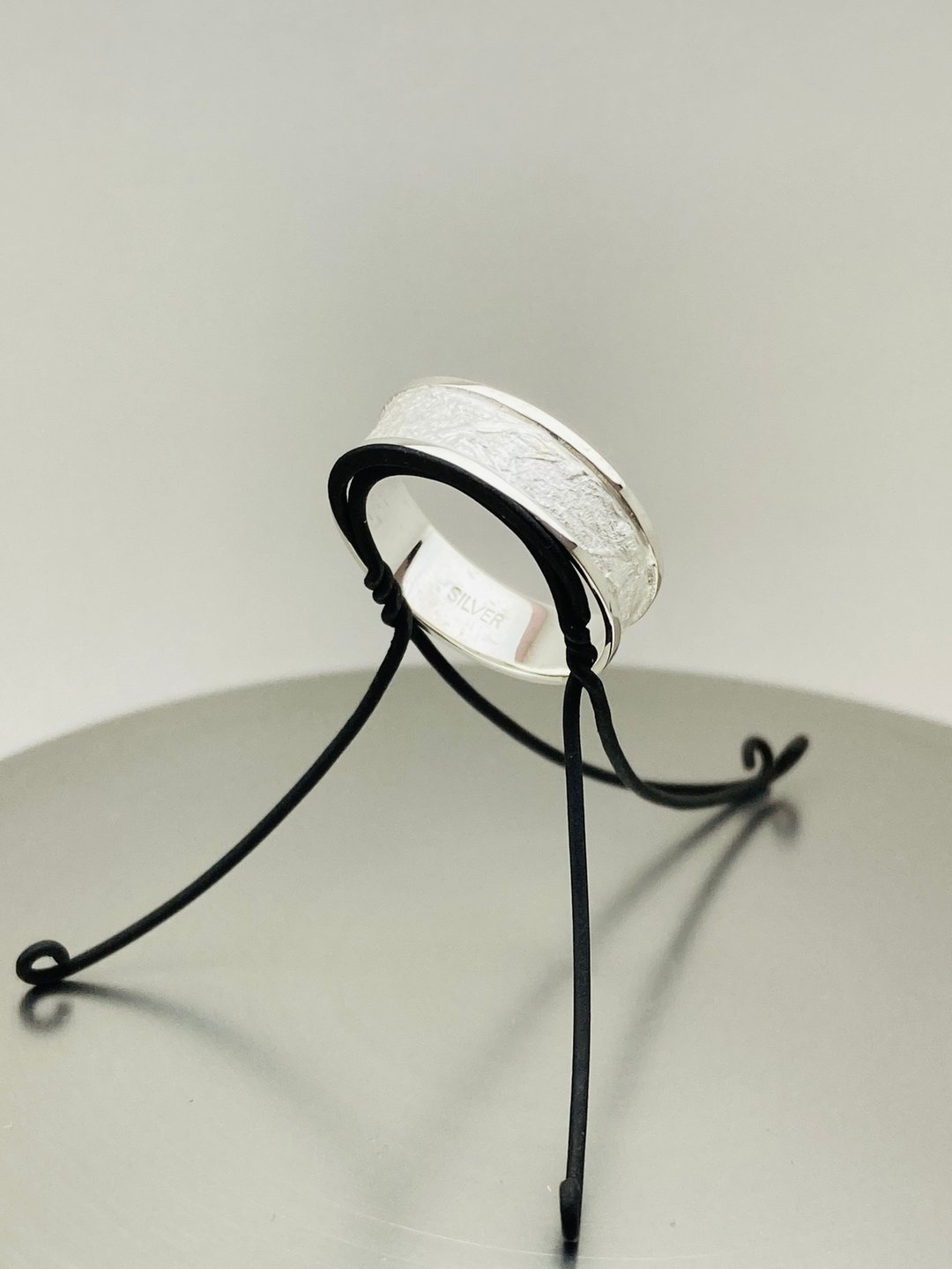 Made-to-order product Japanese paper ring 2 (rail) - 戒指 - 纯银 银色
