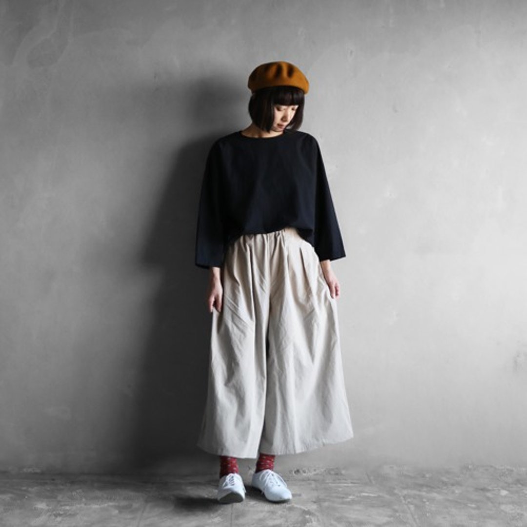 Soft cotton skirt pants (beige) [ladies'] - 女装长裤 - 棉 