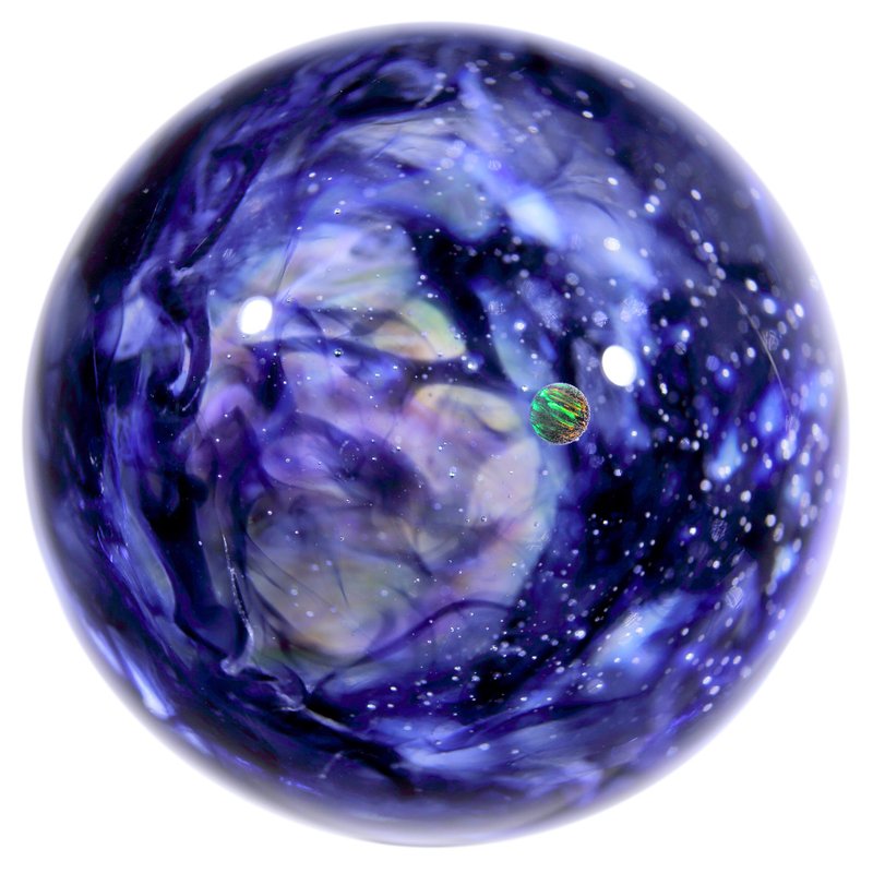 58mm 宇宙玻璃球摆设 no.M270 - 摆饰 - 玻璃 紫色