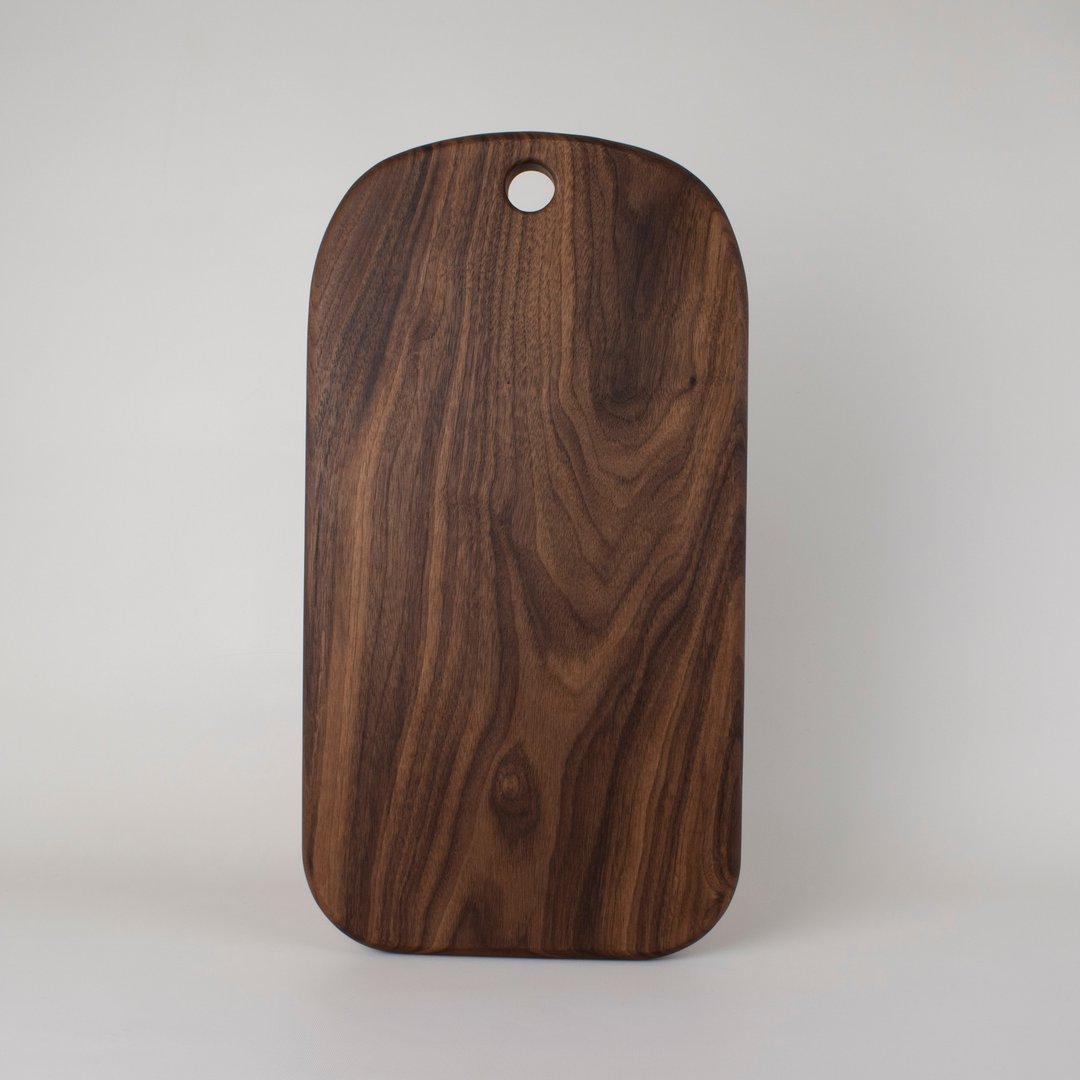 北美 黑胡桃木 原木大型砧板 Oval Cutting Board 点心盘 摆盘 - 托盘/砧板 - 木头 咖啡色