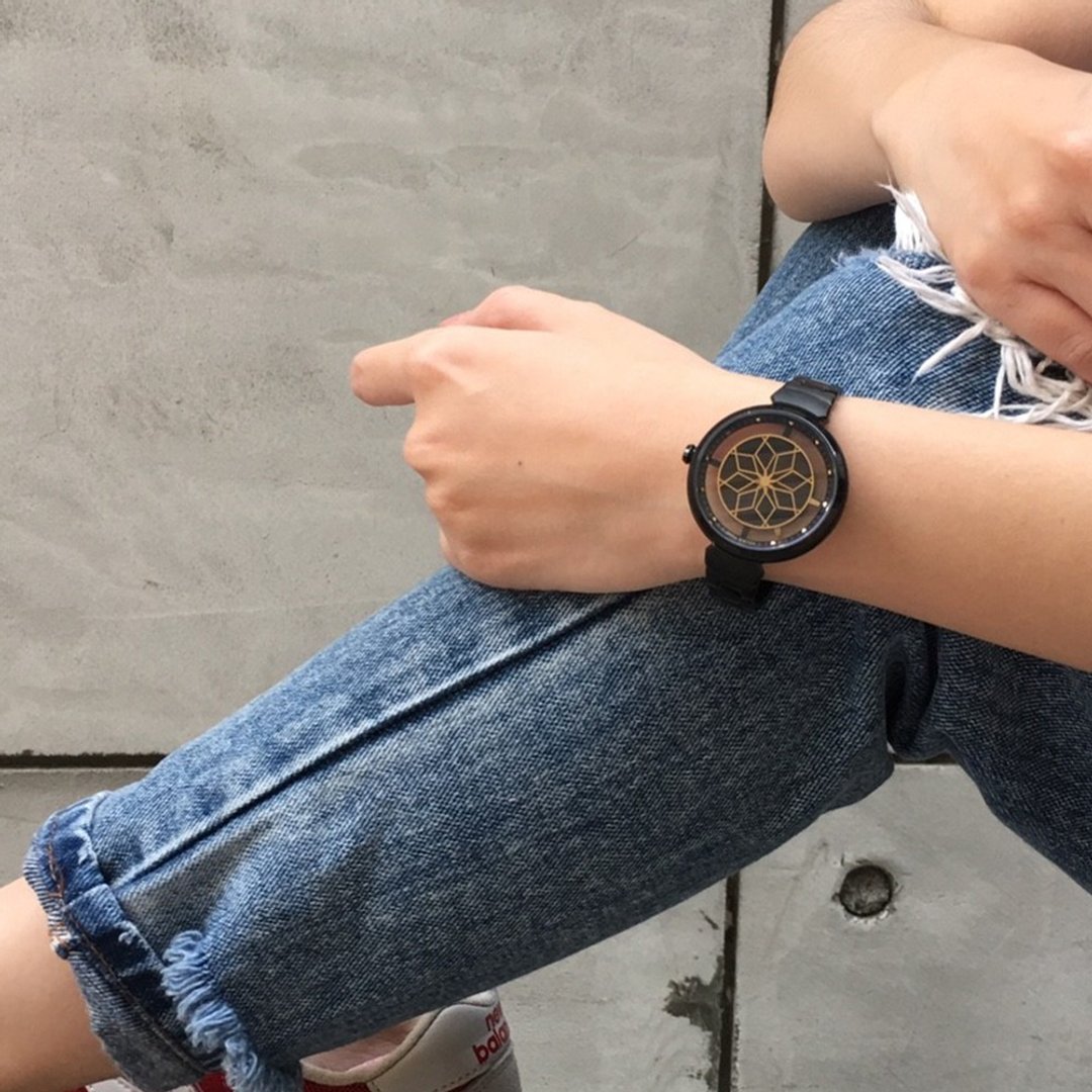 RELAX TIME年度表款 绽放系列 黑X金 (RT-63-9) - 女表 - 不锈钢 黑色