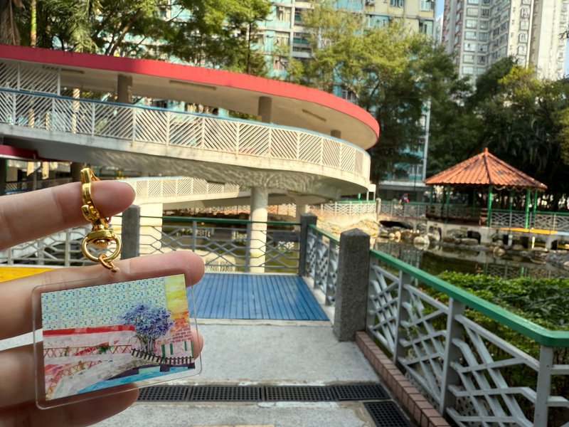 香港屋邨匙扣(北区大埔) - 钥匙链/钥匙包 - 塑料 