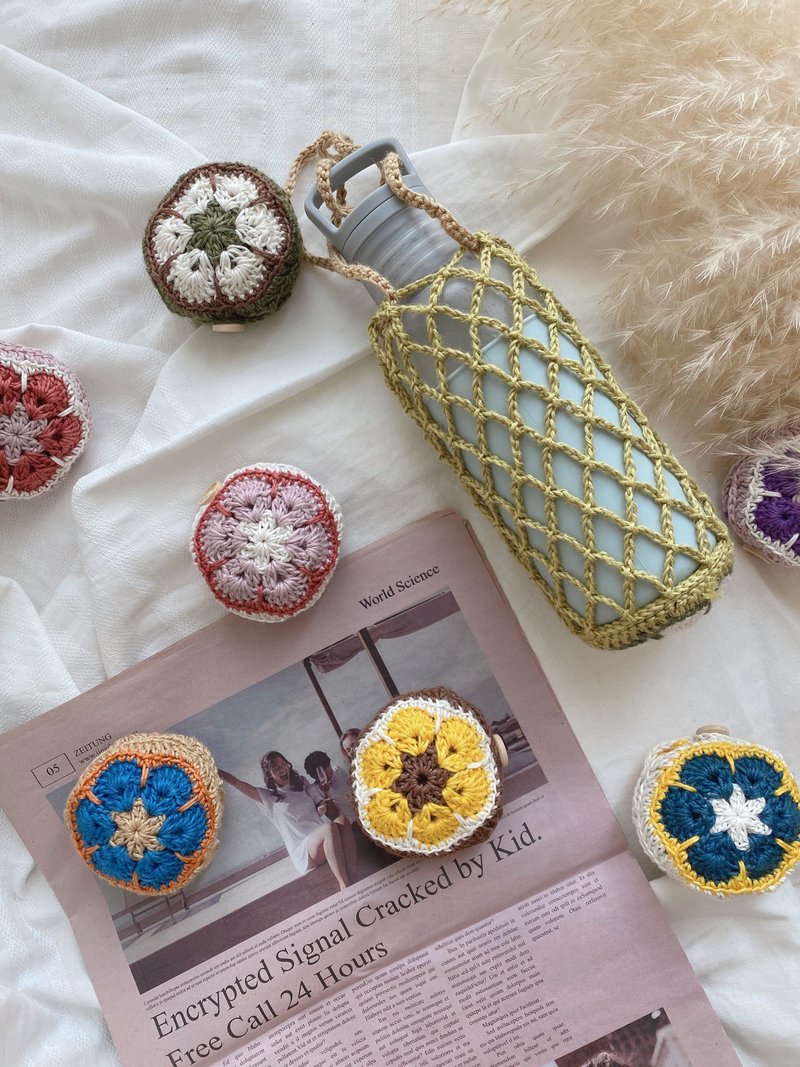 【在线影片】【材料包】钩针编织-可收纳花朵网状提袋 有声讲解版 - 编织/羊毛毡/布艺 - 棉．麻 