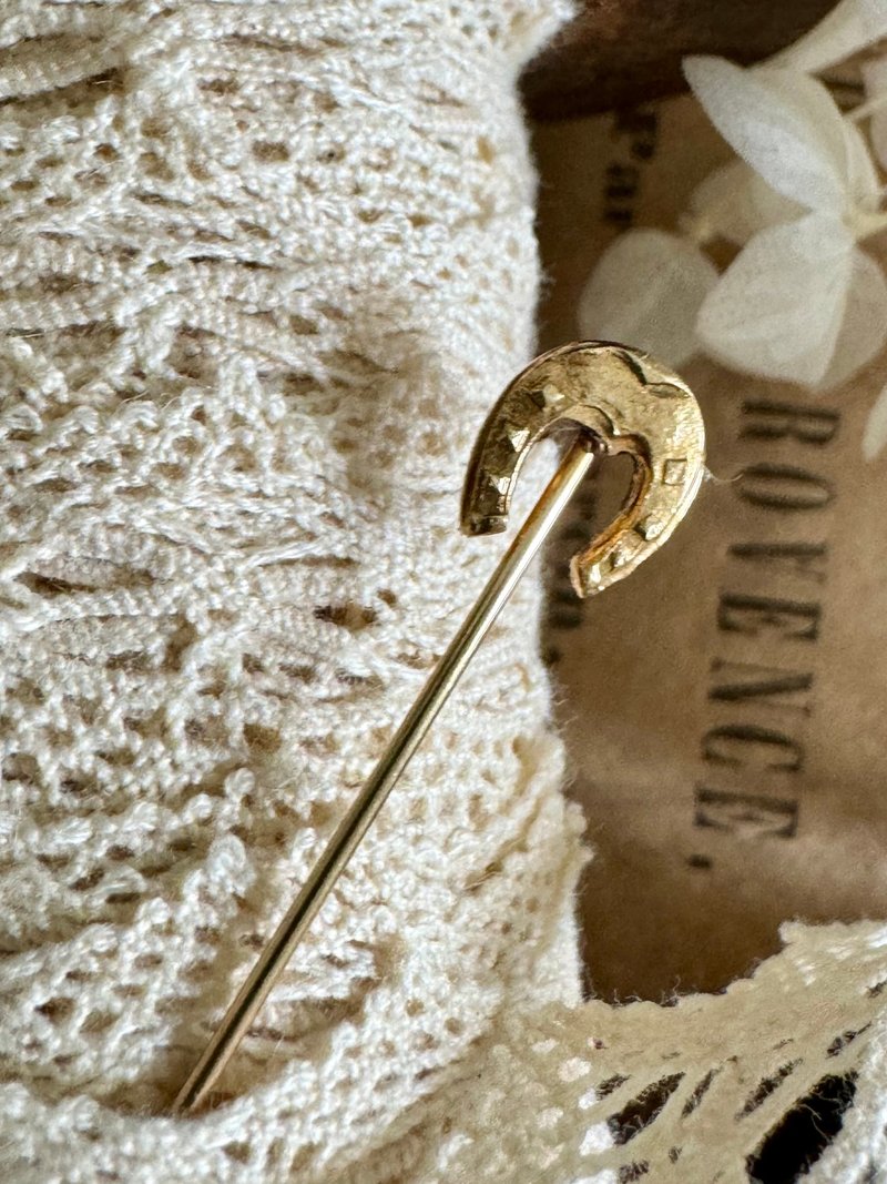 *40475-迷人法国古董黄铜大头针马蹄造型 - 其他 - 铜/黄铜 