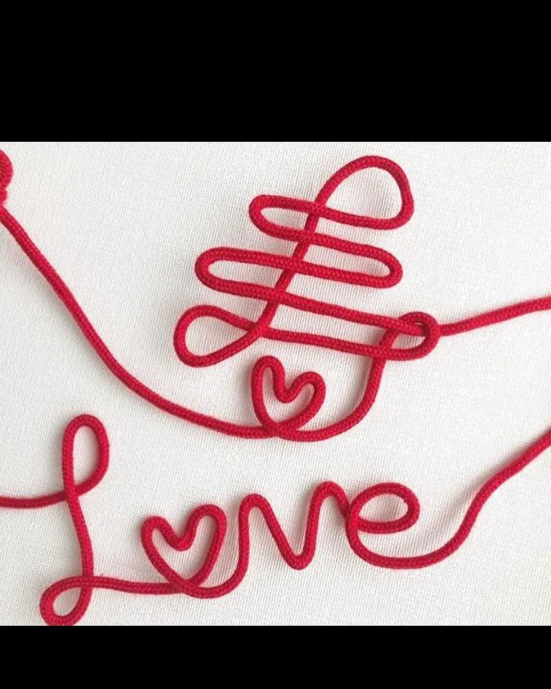 Red thread of fate Pre-shooting item Wedding photo item Photo props Red thread Wire art Kimono - 其他 - 其他金属 红色