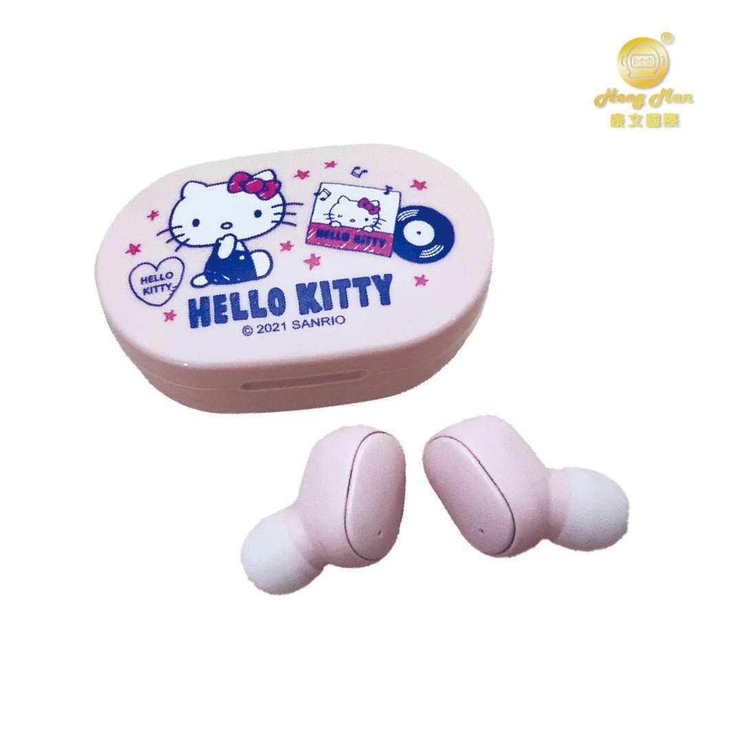【Hong Man】三丽鸥 蓝牙耳机 Hellokitty 唱片款 - 耳机 - 塑料 