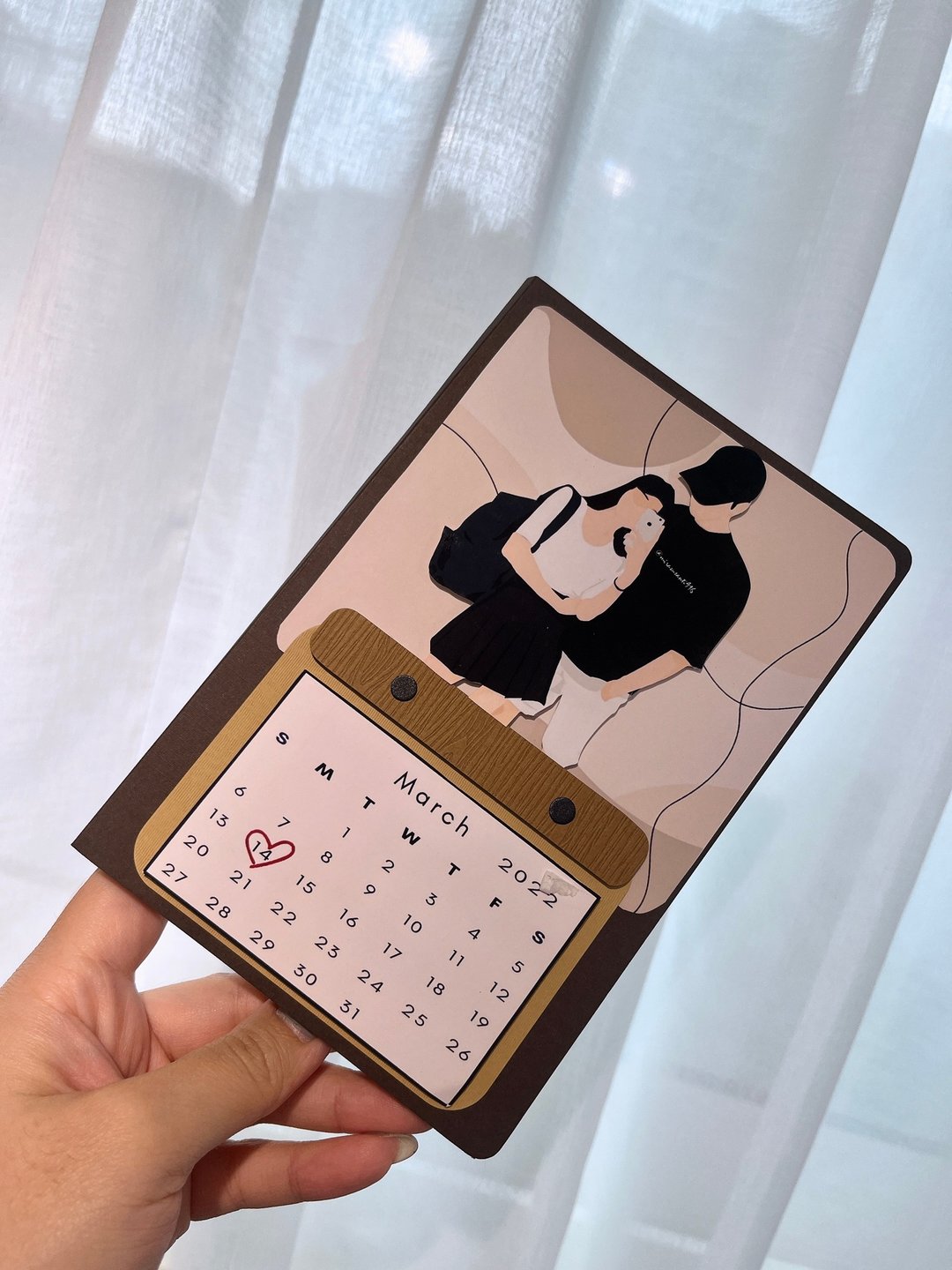 定制化│似颜绘│情侣│生日│情人节│回忆无脸画手工书 B款 - 卡片/明信片 - 纸 黑色