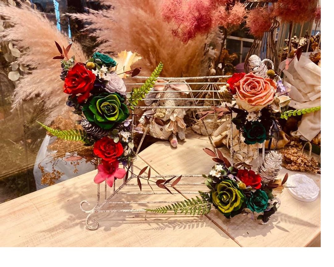 永生玫瑰花框 - 画框/相框 - 其他金属 绿色