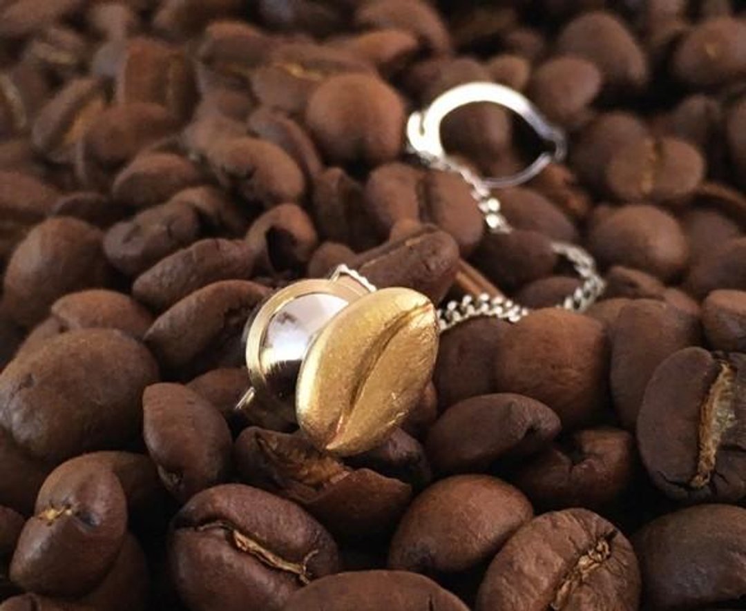 Coffee beans ◇ Brass tie tack - 其他 - 其他金属 