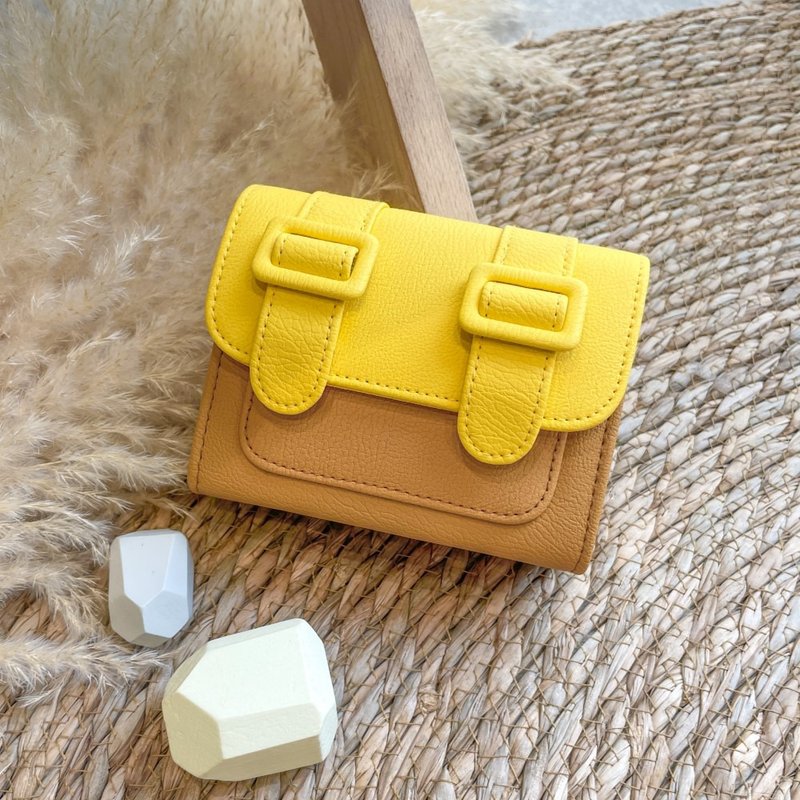 MERIMIES 迷你剑桥包 腰包 | 黄拚色 - 侧背包/斜挎包 - 人造皮革 橘色