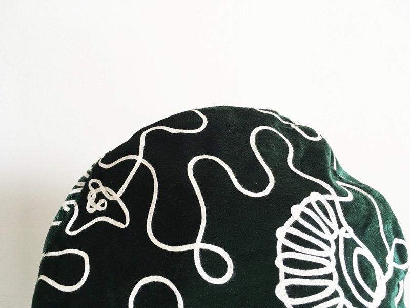 【Qucky】绿玉／贝蕾帽 - 帽子 - 棉．麻 绿色