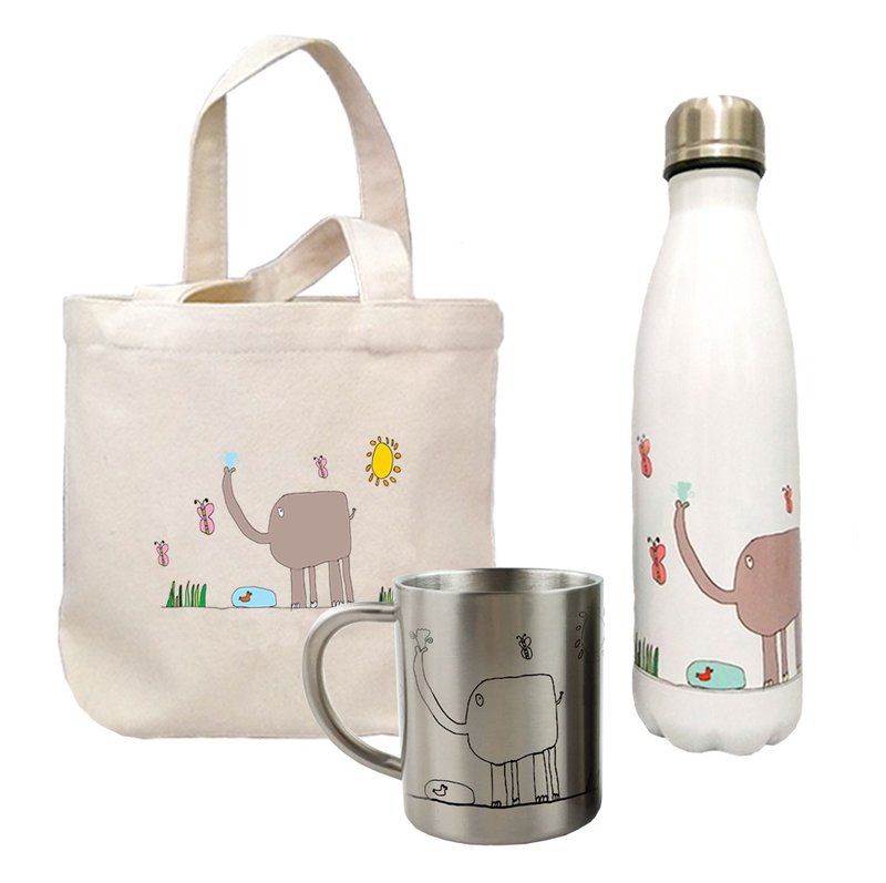 【定制化礼物】涂鸦可乐瓶+不锈钢杯或马克杯+小手袋组合包 - 保温瓶/保温杯 - 其他材质 多色