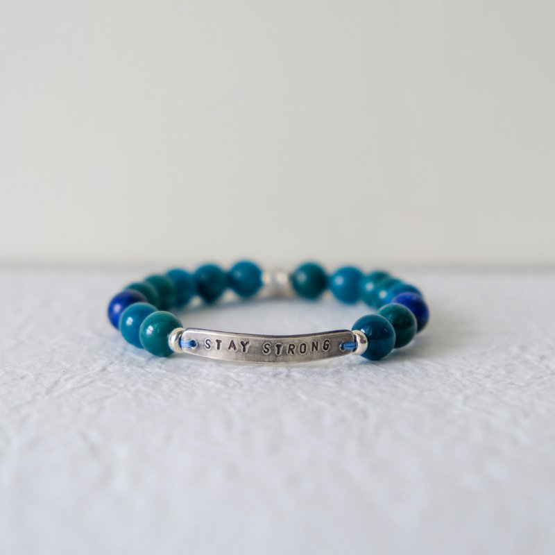 STAY STRONG 保持坚强 糖心玛瑙 手链 - 手链/手环 - 玉石 
