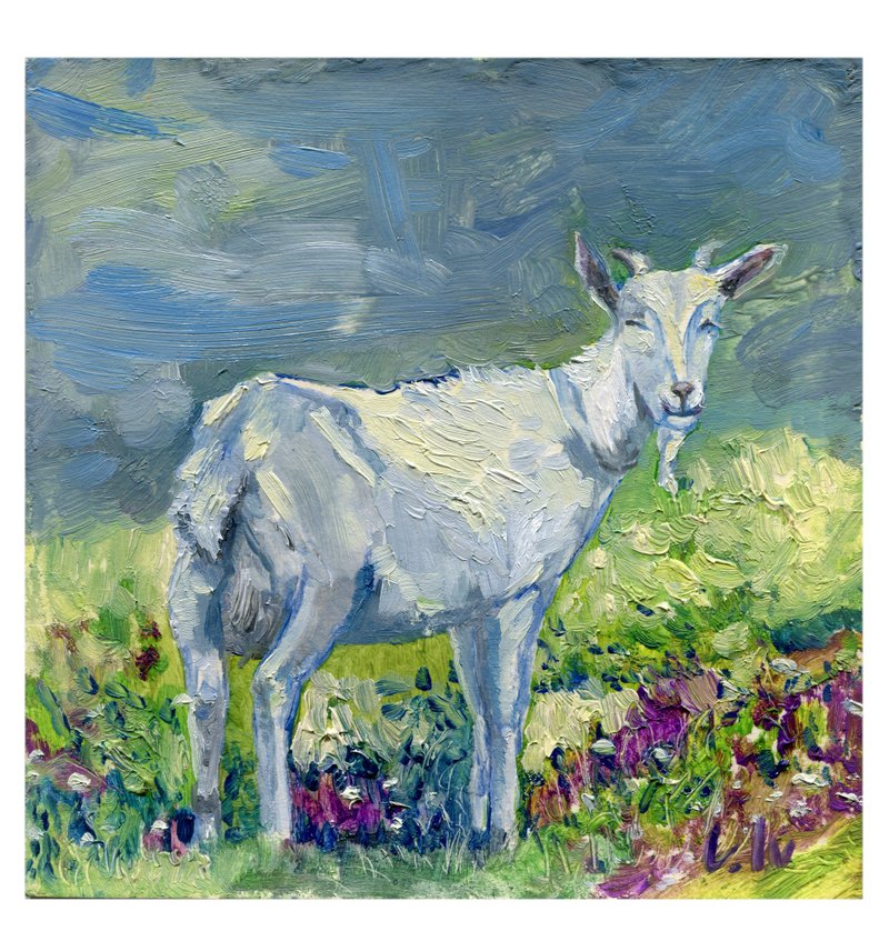 Goat in the Meadow - 墙贴/壁贴 - 纸 多色