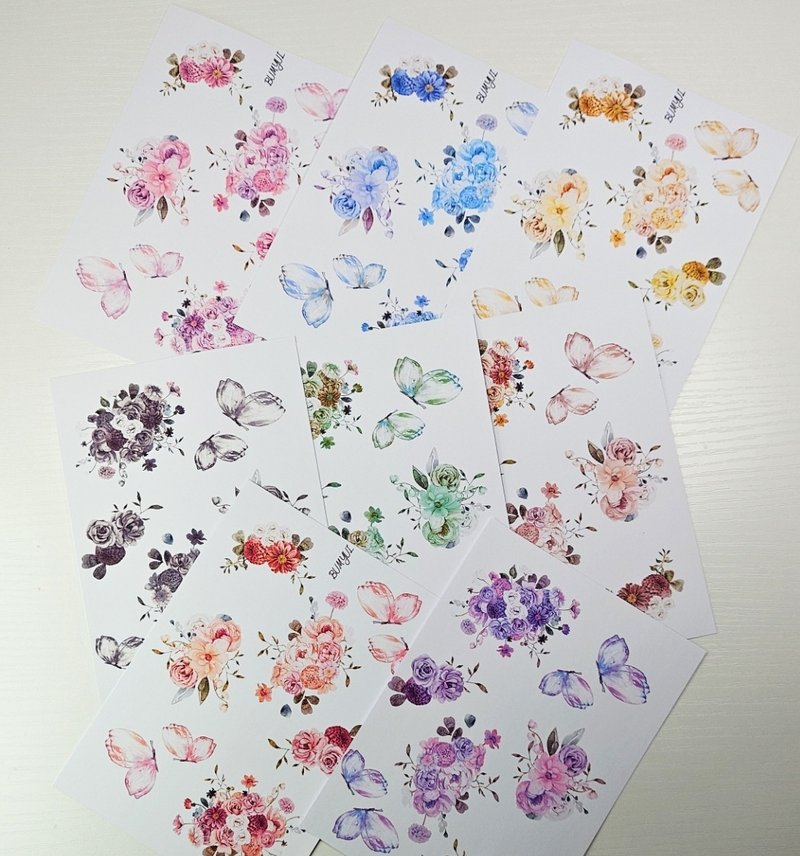 花之咏叹装饰纸 - 便条纸/标签贴 - 纸 多色