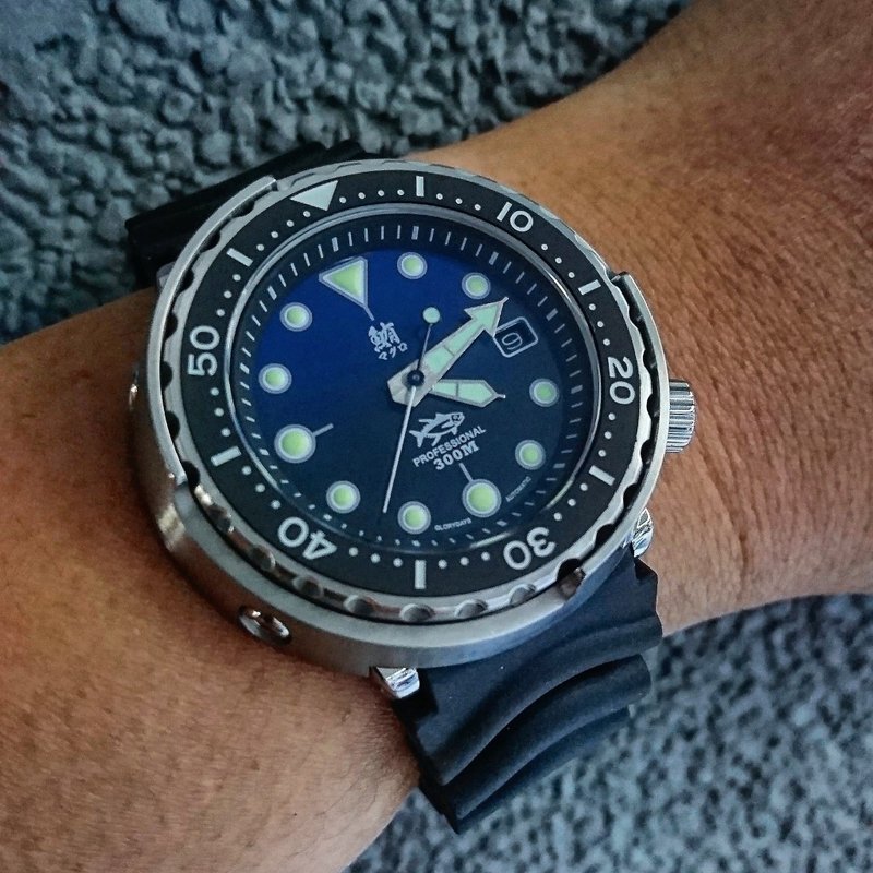 TUNA diver watch - 鲔鱼机械潜水表 - 男表/中性表 - 不锈钢 银色