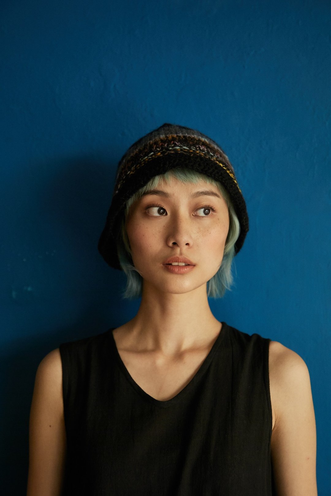 羊毛手织黑岩彩色渔夫帽-公平贸易 - 帽子 - 羊毛 黑色