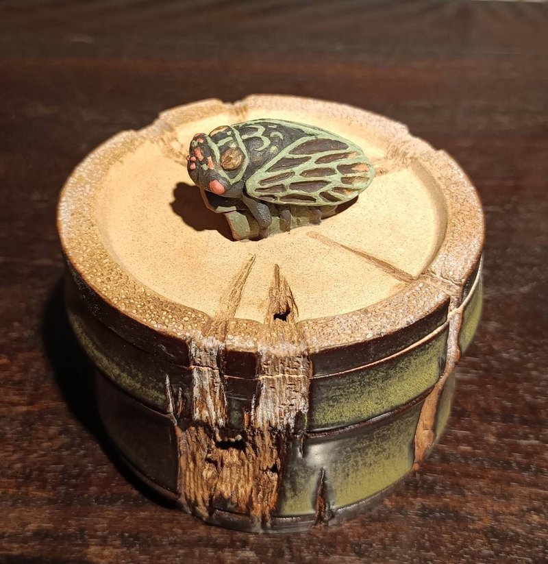 手工制作-薰香系列-蝉 - 香薰/精油/线香 - 陶 咖啡色