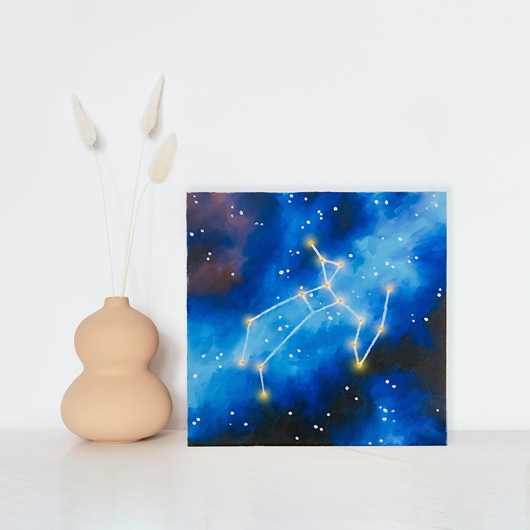 【体验】台中油画体验课程/漫天星空/台中画室 - 插画/绘画/写字 - 棉 