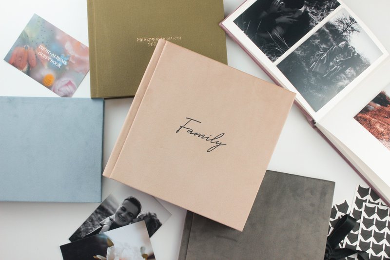 白色留言簿，用于笔记和照片粘贴相册，个性化 23x23 厘米 - 相簿/相册 - 纸 白色