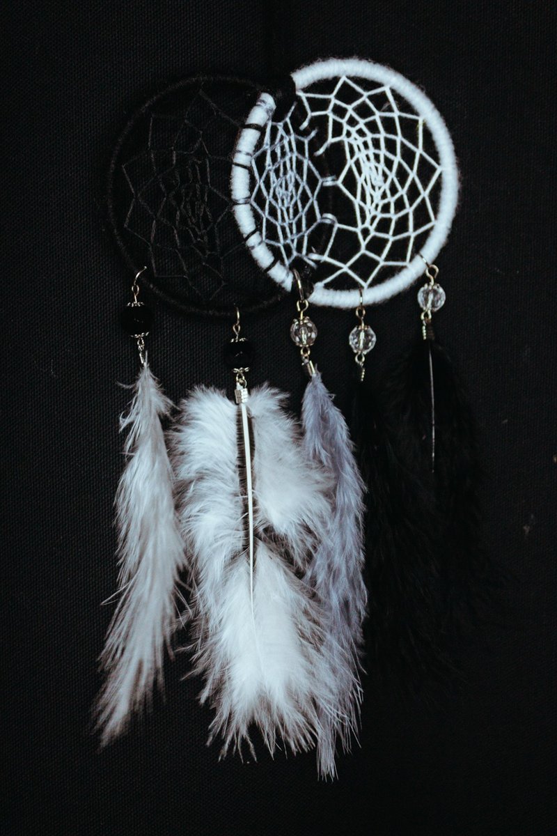 纯手工捕梦网 Handmade Dreamcatcher－【混色(黑白灰)】 - 摆饰 - 其他材质 黑色