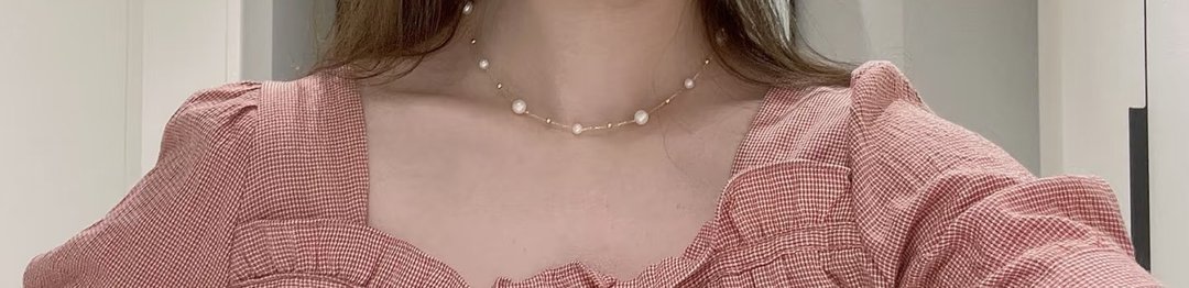YuanPearl極光小燈泡天然近圓滿天星珍珠項鍊銀鍍18k真金材質通勤 - 项链 - 珍珠 白色