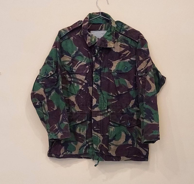 英国公发迷彩棉质拉链夹克 军用外套大衣E款 英国制老品完整 - 男装外套 - 棉．麻 绿色
