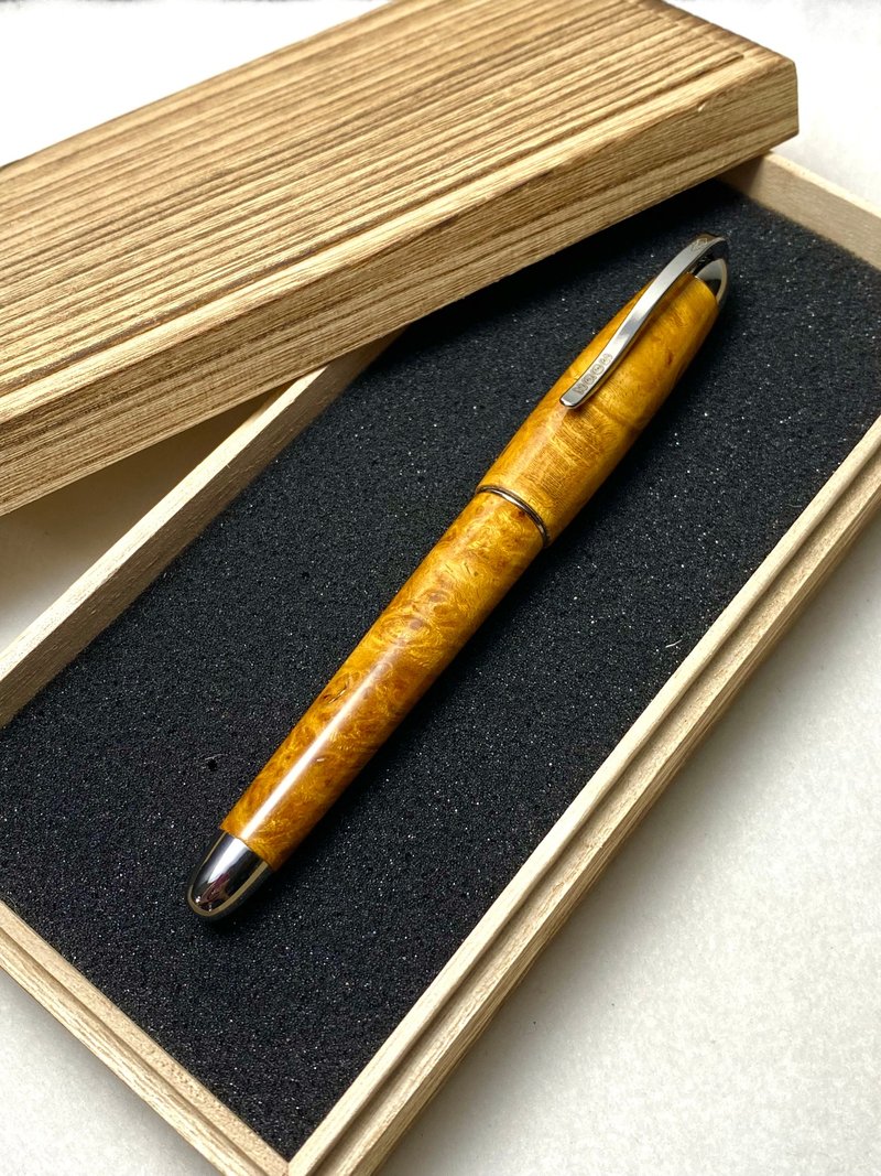3952老山羊-那鲁湾 黄金樟 高清高亮版 弹钢书法尖钢笔 - 钢笔 - 其他材质 
