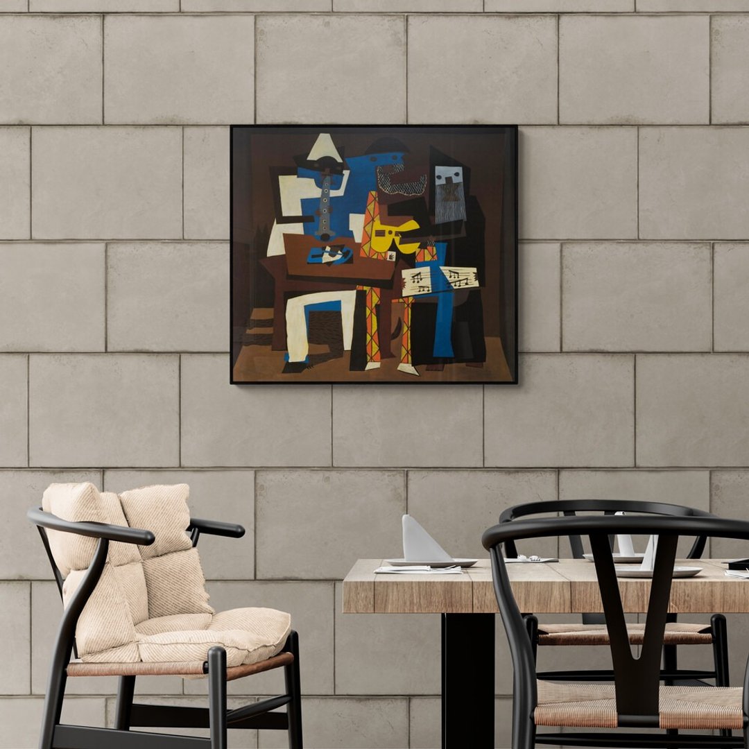 【原版海报】毕卡索 Picasso | Three Musicians (三位音乐家) - 海报/装饰画/版画 - 纸 咖啡色