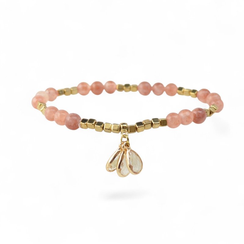 女士太阳石手链  配以TG11吊坠 - 手链/手环 - 宝石 多色