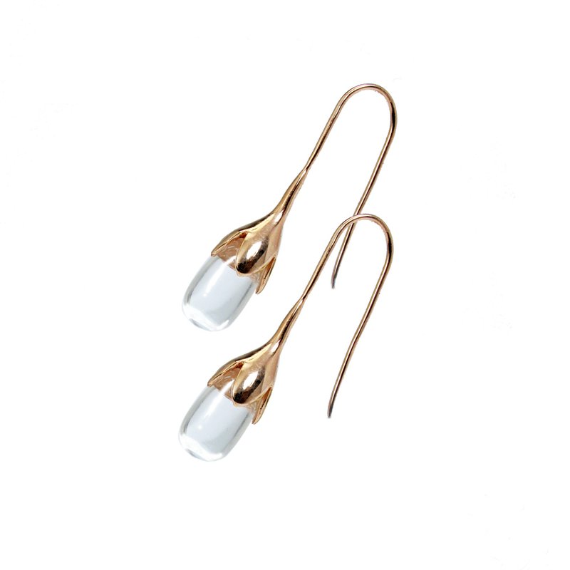 Silver earrings, Quartz earrings,drop earrings - 耳环/耳夹 - 纯银 